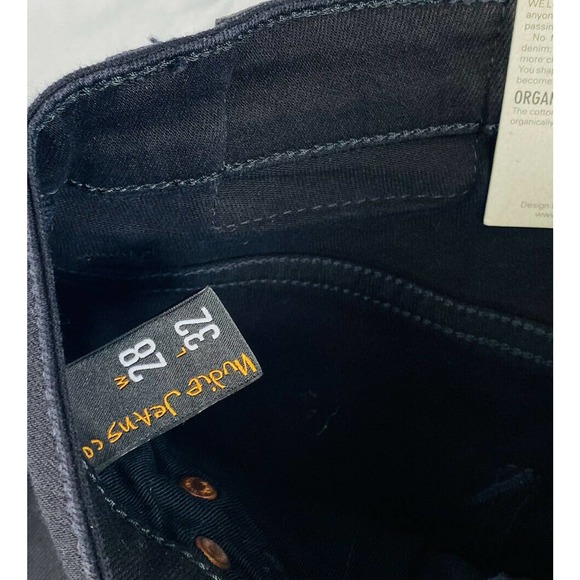Nudie Jeans Hightop Hilde Black Stretch Organic Denim Jeans Size 28X32 NWT - Picture 4 of 5